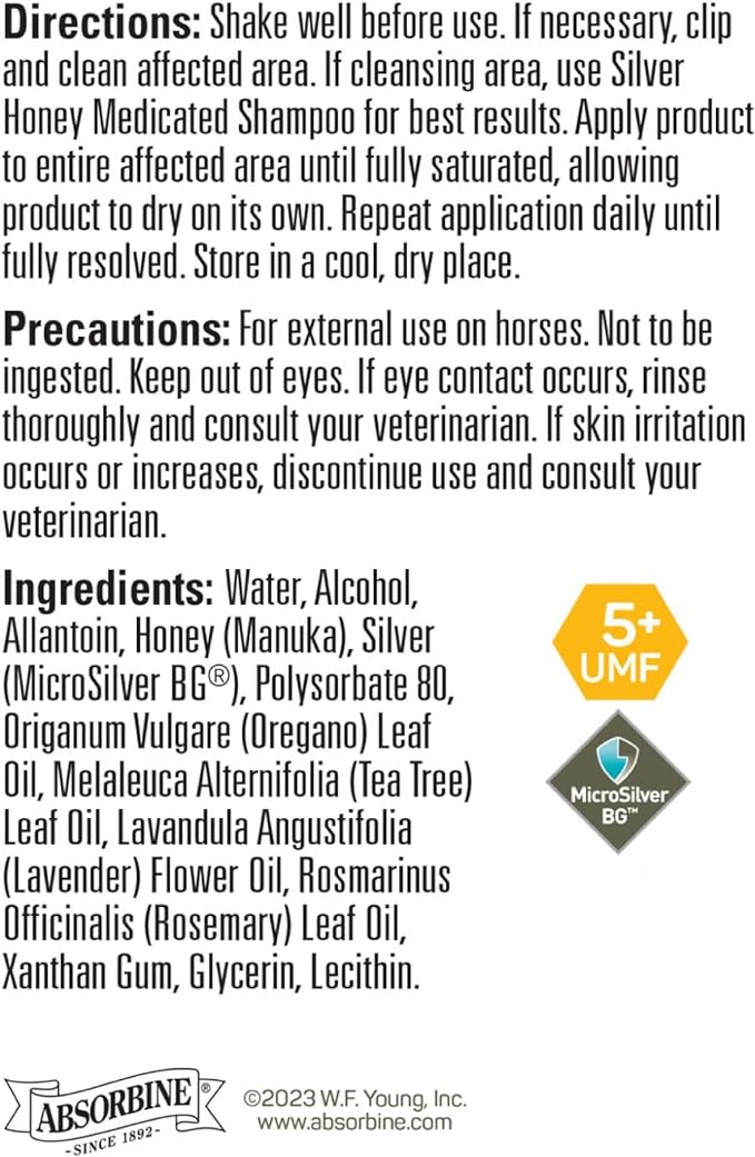 Rapid Relief 6oz Spray for Horses Only, Use on Equine Scratches / Pastern Dermatitis / Mud Fever / Dew Poisoning / Cracked Heels