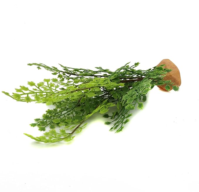 Lifelike Reptile Tank Plant Decor - Realistic Artificial Plastic Plant for Terrariums and Pet Enclosures (Style A)
