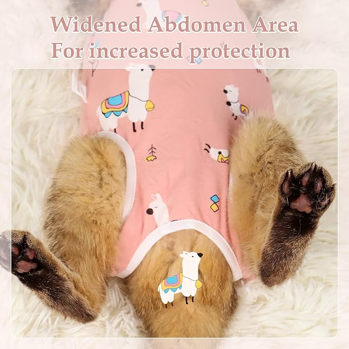 ANWA 2 PACK Cat Recovery Suit - Breathable Cat Surgery Recovery Suit Female, Cat Onesie for Cats After Surgery, Cat Spay Recovery Suit Female Abdominal Wounds