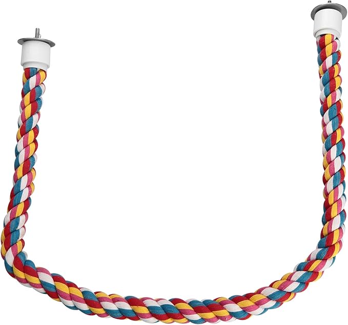 Bird Rope Perches,Parrot Toys 41 inches Rope Bungee Bird Toy (41 inches)[1 Pack]