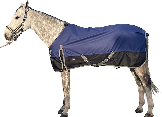 1200Denier Waterproof and Breathable Horse Sheet Tgw Rding Horse Blanket (78", Navy Blue)