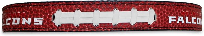Pets First Tough Leather Pet Collar NFL Atlanta Falcons Premium Dog Collar, Limited Edition, Size Small. Best & Strongest Heavy-Duty Dog Collar!, 12-15" Long & 0.75" Wide, ATL-3081-SM