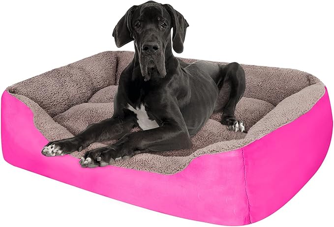 PUPPBUDD Dog Beds for Extra Large Dogs, Rectangle Washable Dog Bed Comfortable and Breathable Pet Sofa Warming Orthopedic Dog Bed for Jumbo Dogs