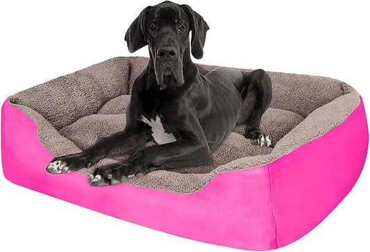 PUPPBUDD Dog Beds for Extra Large Dogs, Rectangle Washable Dog Bed Comfortable and Breathable Pet Sofa Warming Orthopedic Dog Bed for Jumbo Dogs