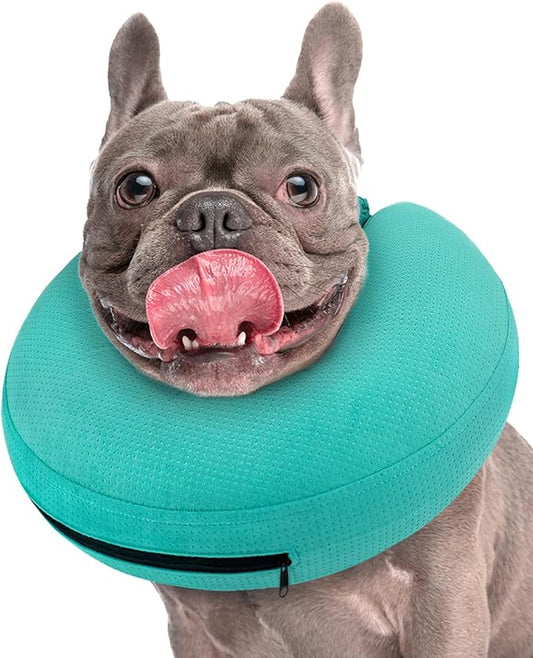 Supet Inflatable Dog Cone Collar for After Surgery Donut, Soft Dog Cones for Small Medium Large Dogs Pets, E Collar Dog Neck Donut Collar Alternative After Surgery