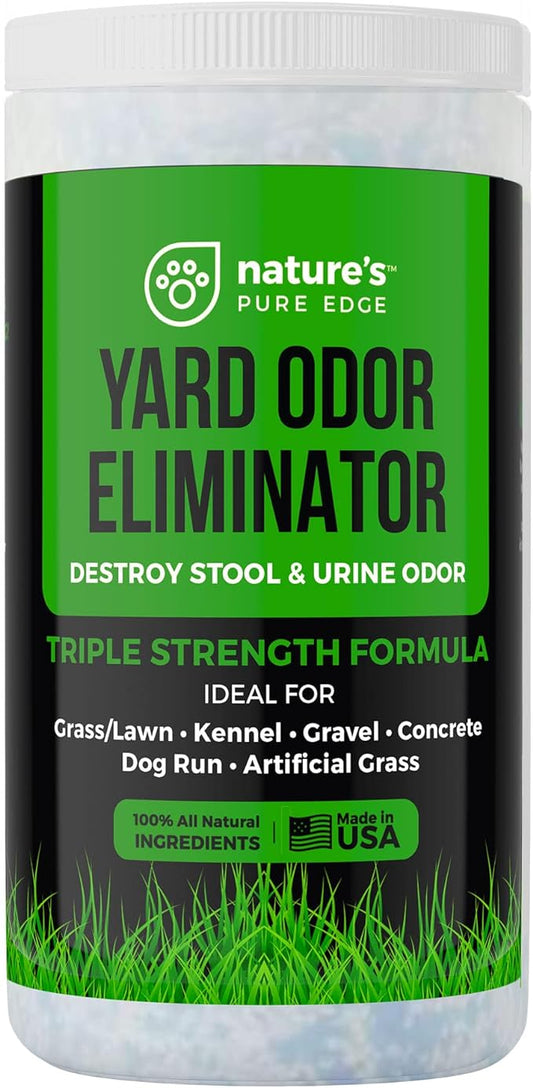 "Nature's Pure Edge,Yard Odor Eliminator. Perfect For Artificial Grass, Patio, Kennel, and Lawn. Instantly Removes Stool and Urine Odor. Long Lasting. Kid and Pet Safe.