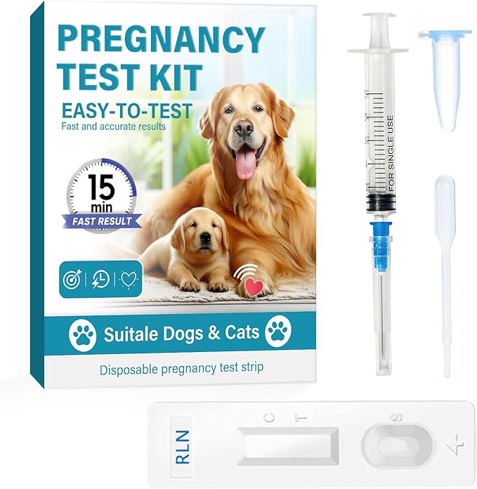 Dog Pregnancy Test Kit at Home, Accurate and Fast Dog Pregnancy Test, Convenient & Disposable Pregnancy Tests Strip, for Dogs & Cats