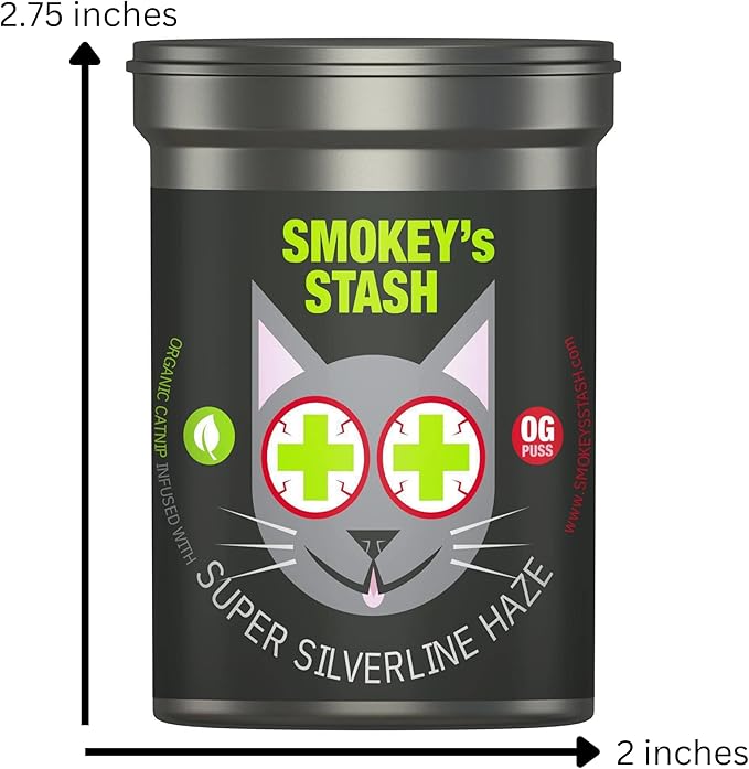 Smokey's Stash Silvervine Haze Potent Catnip and Silver Vine Blend for Cats