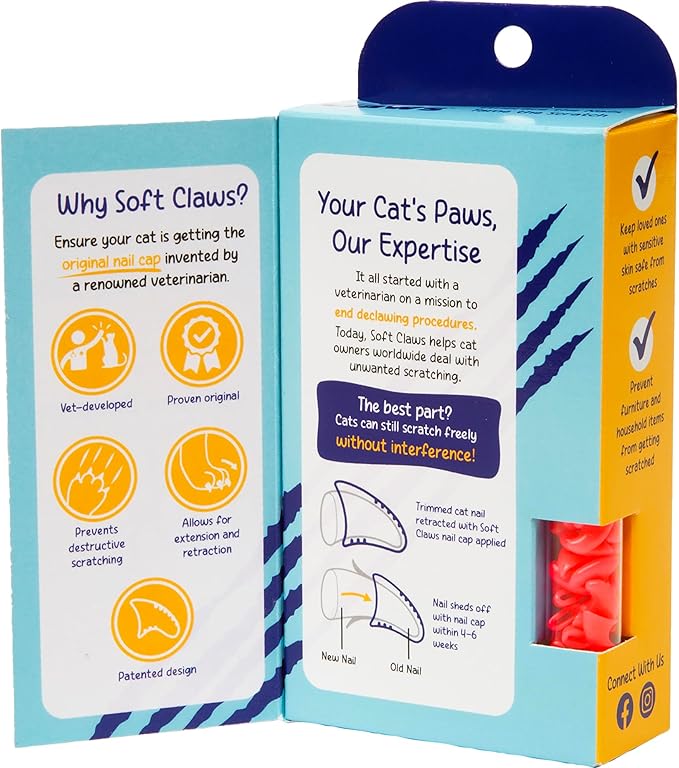 Soft Claws Safe Scratch-Free Solution for Cats - CLS (Cleat Lock System), Size: Large, Color: Pink