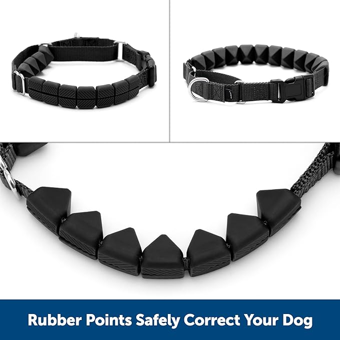 PetSafe Soft Point Training Collar - Helps Stop Pulling - Safer Than Prong or Choke Collars - Teaches Better Leash Manners - No Pull Training Collar with Rubber Points for Dogs - Medium, Black