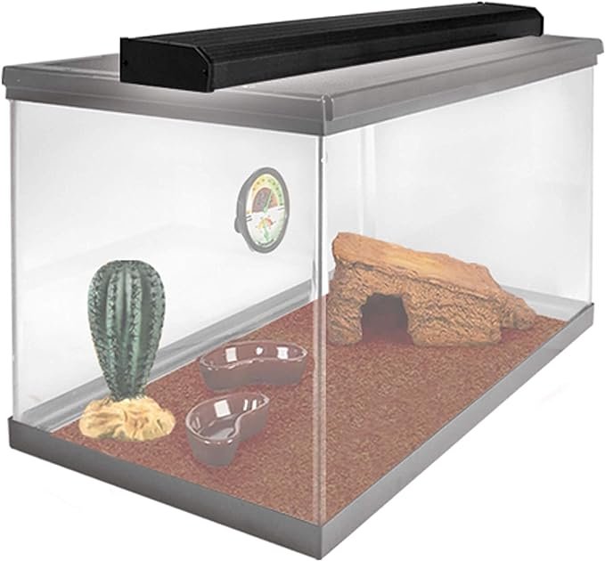 Zilla Reptile T8 Slimline Desert Pet Habitat Light Fixture with 15 Watt Fluorescent Bulb, 18 Inches,Black