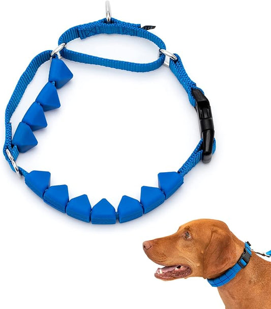 PetSafe Soft Point Training Collar - Helps Stop Pulling - Safer Than Prong or Choke Collars - Teaches Better Leash Manners - No Pull Training Collar with Rubber Points for Dogs - Medium, Blue