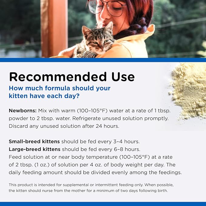 Milk Replacement Powder for Kittens, 12 oz