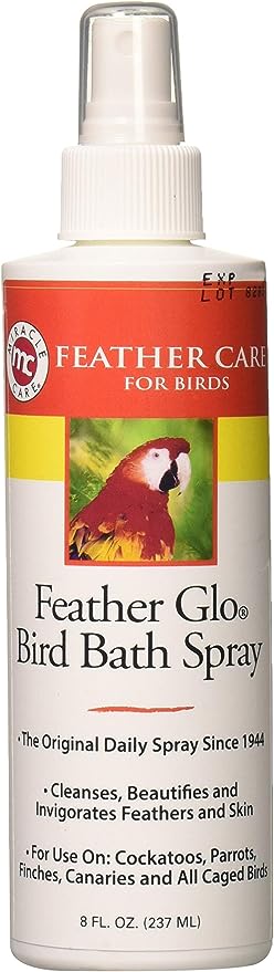 Feather Miracle Care Feather Glo Bird Bath Spray, 8-Ounce