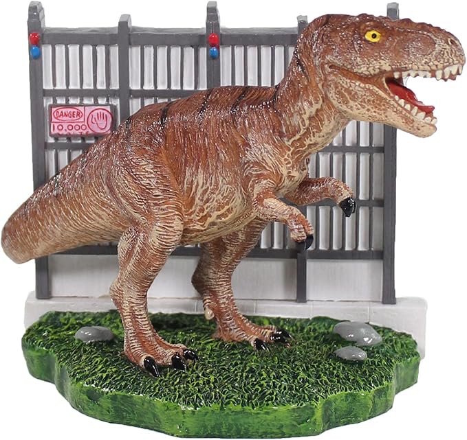 Penn-Plax Jurassic Park Officially Licensed 2-Piece Aquarium Ornament Bundle – includes T-Rex and Park Gate Decorations – Small