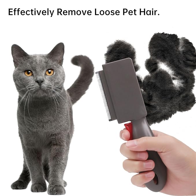 Pet Grooming Brush for Shedding Tool for Dogs and Cats, Long Hair, Removes Loose Hair from Shedding