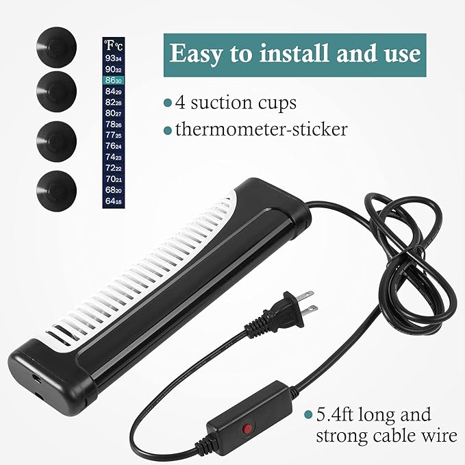 HITOP 500W Digital Aquarium Heater, Submersible Large Fish Tank Heater with Temperature Display and External Controller for Fish Tank up to 150Gallon