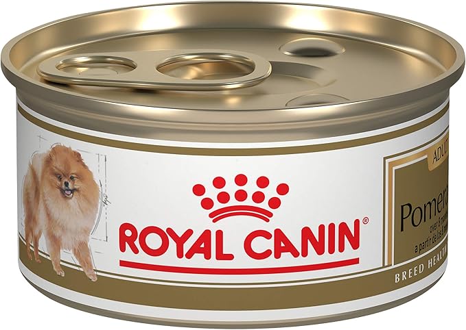 Royal Canin Breed Health Nutrition Pomeranian Adult Loaf in Sauce Canned Dog Food, 3 oz can (4-pack)