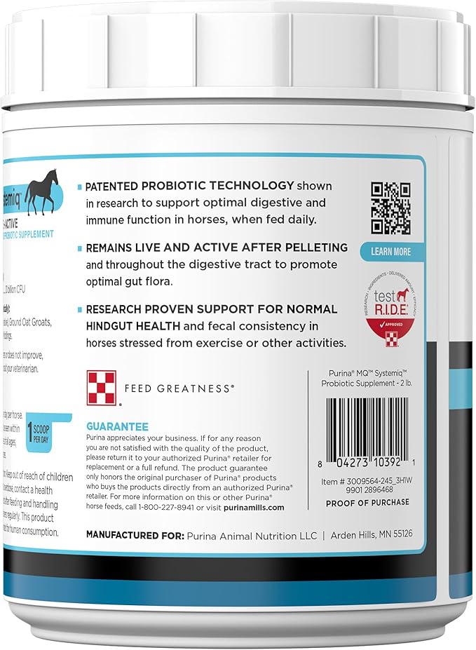 Purina® Systemiq™ Probiotic Horse Supplement | 2 Pounds (2 LB)