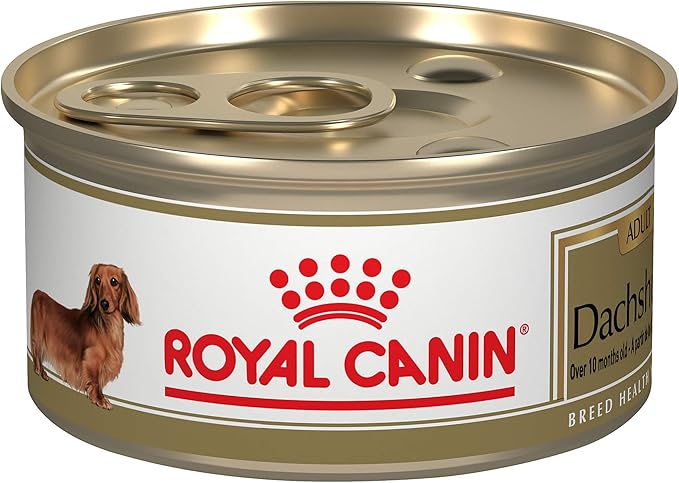 Royal Canin Breed Health Nutrition Dachshund Adult Loaf in Sauce Wet Dog Food, 3 oz can (24-Count)