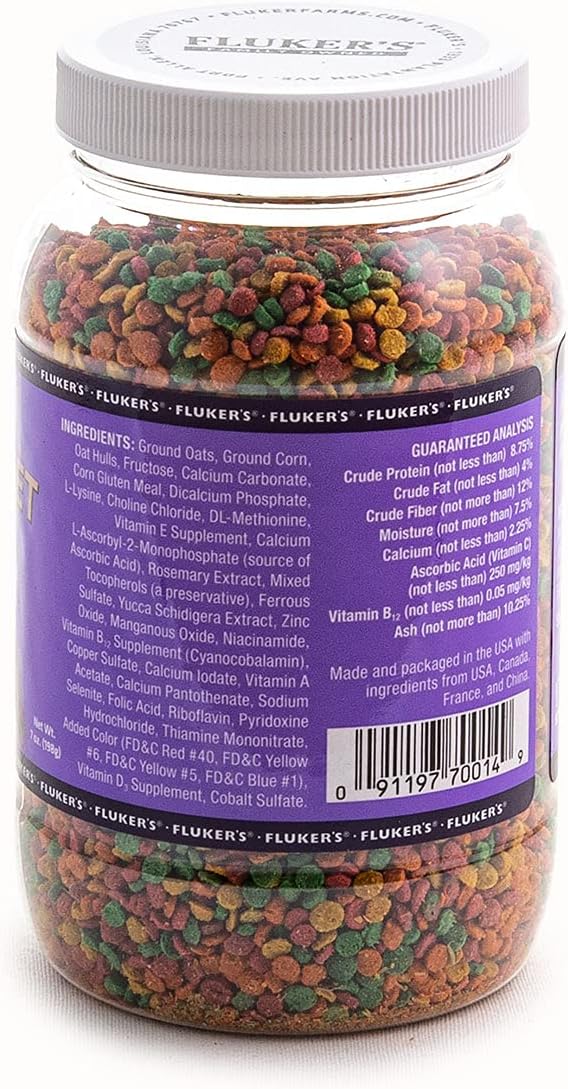 Fluker's Labs SFK70014 Tortoise Diet Small Pellet Food, 7-Ounce (Pack of 2)