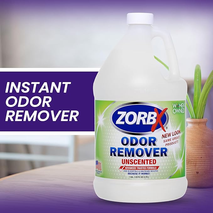 ZORBX Unscented Odor Eliminator Spray - Used in Hospitals & Healthcare Facilities | Advanced Trusted Odor Remover Formula | All-Purpose Deodorizer for Dog, Cat, Home, Carpet & Car - 128 Oz (1 Gallon)