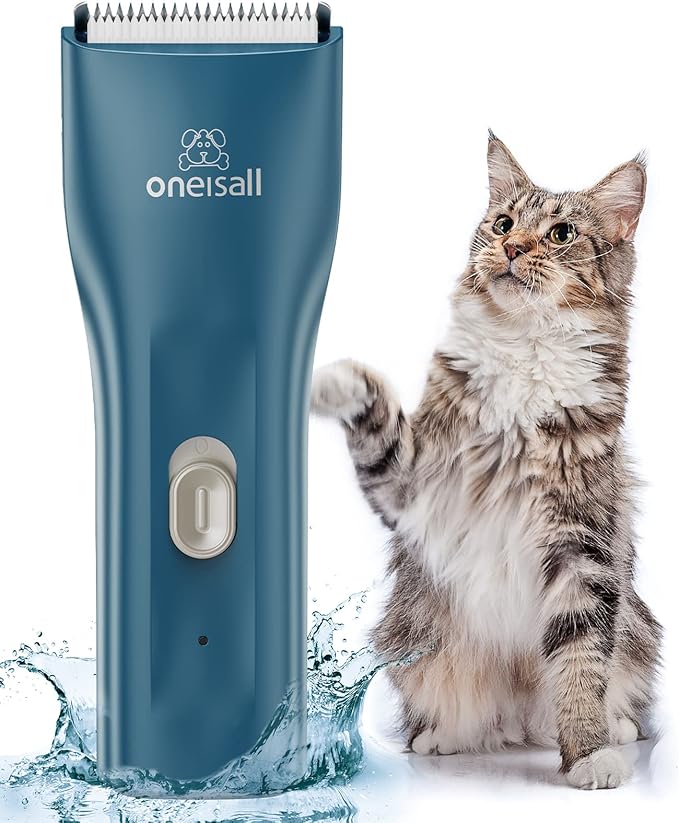 oneisall Pet Clipper for Cat Matted Hair, Pet Shaver for Cats Quiet Pet Hair Clippers Cordless Cat Clippers for Matted Hair Cat Clippers for Long Hair