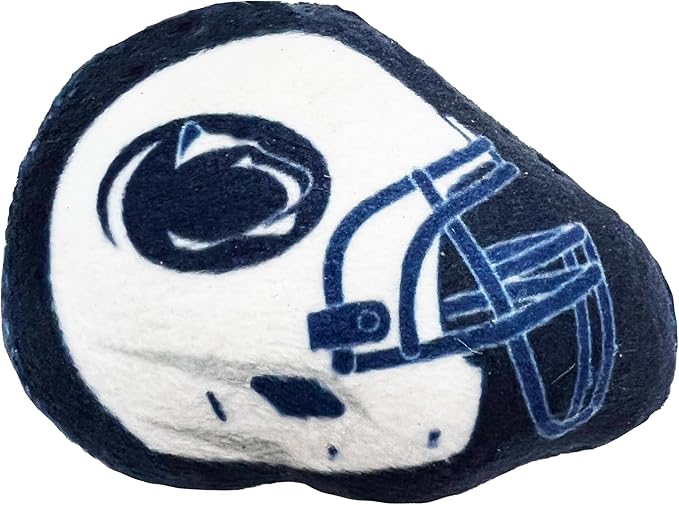 Pets First Best Plush CAT Toy - NCAA Penn State Nittany Lions Complete Set of 3 Piece Cat Toys Filled with Fresh Catnip. Includes: 1 Helmet Cat Toy, 1 Football Cat Toy with Feathers, & 1 Beer Bottle.