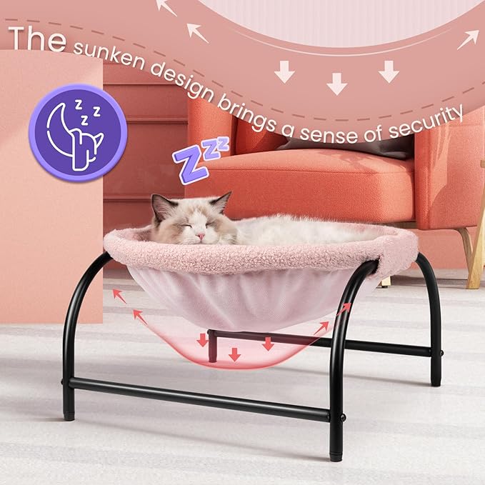 Cat Bed Dog Bed Pet Hammock Bed Cat Sleeping Cat Supplies Pet Supplies Whole Wash Stable, Detachable, Breathable, Easy Assembly Indoors Outdoors, 16.9 in x 16.9 in x 9.5 in