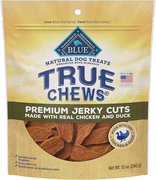 Blue Buffalo True Chews Premium Jerky Cuts Natural Dog Treats, Duck 12 oz