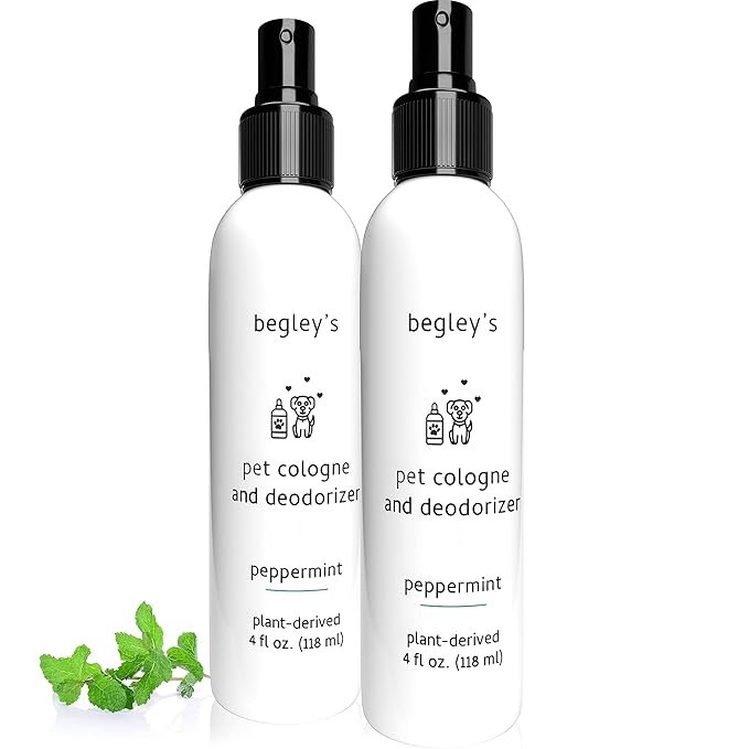 Begley’s Natural Pet Cologne and Deodorizer - Premium Essential Oil Scented Dog Body Spray and Cat Perfume, Dog Grooming Spray and Pet Odor Eliminator, Cat Cologne Mist, Dog Cologne Spray Long Lasting