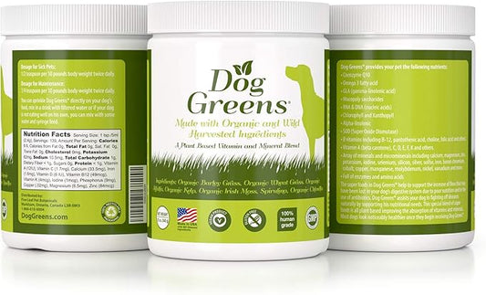 Superfood Supplement for Dogs (12 oz) Organic Human-Grade Ingredients, Vitamins, Minerals, Antioxidants and Fibre Rich for Optimal Digestion, Shiny Coat and Better Health (3 Pack)