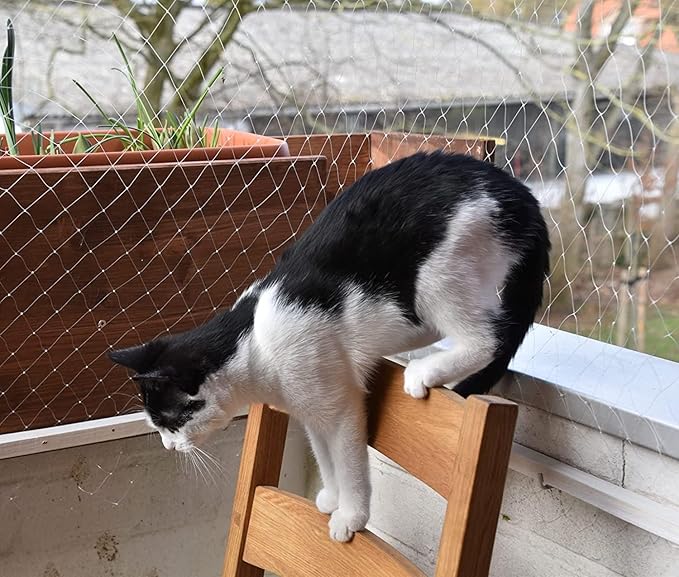 Cat Netting Balcony Cat Net for Balcony and Windows Pet Mesh Fence for Balcony Transparent Nylon Balcony Netting for Pets Anti-Fall