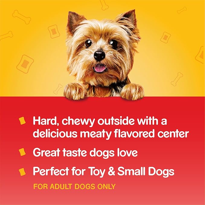 PEDIGREE MINI JUMBONE Small Dog Treats Real Beef Flavor, 7.2 oz, 12 Count (Pack of 8)