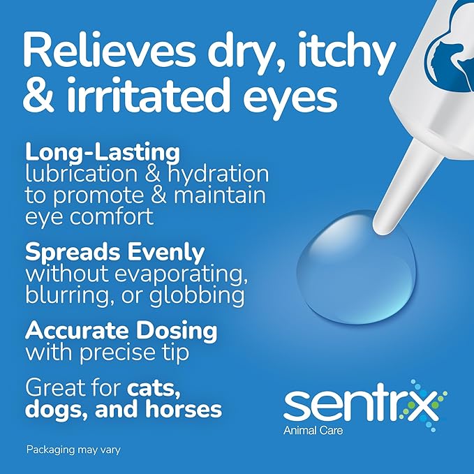 Sentrx Eye Lube Pro Plus + Hyaluron for Dogs, Cats, Horses, Dry Eye Relief, 20g