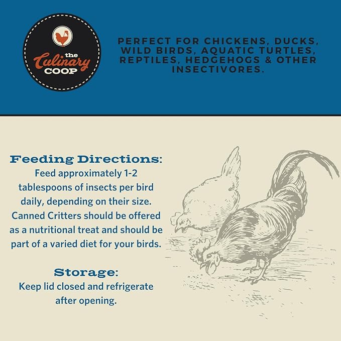 Fluker's Culinary Coop Canned Soldier Worms Chicken Treat, All Natural and Packed with Protein, 2.75 oz (Pack of 2)