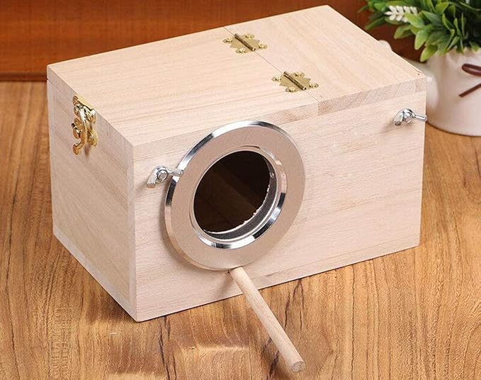 Pet Wood Parakeet Nest Box Bird House Breeding Nesting Bird Cage Box for Lovebirds Cockatiel Parrotlets