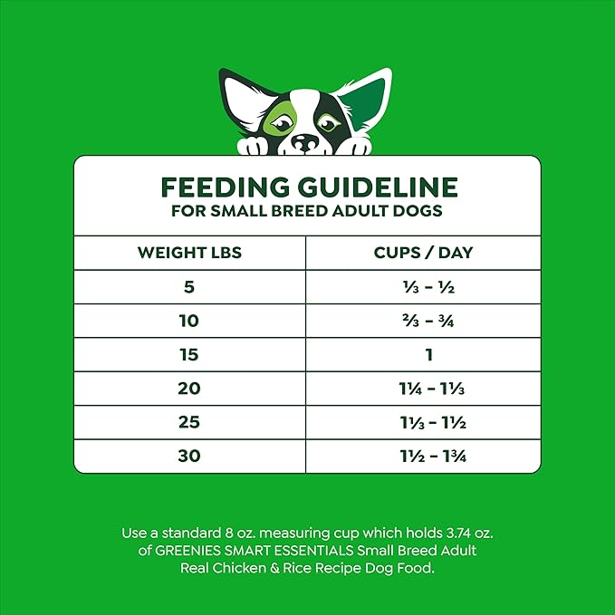 Greenies Smart Essentials Small Breed Adult High Protein Dry Dog Food Real Chicken & Rice Recipe, 13.5 lb. Bag