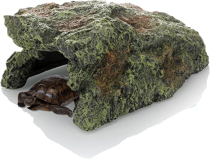 Reptile & Amphibian Habitat Décor | Aquarium Decorations Cave| 7.8 x 5.9 x 3.1'' Reptile Rock Hide Cave for Lizards, Bearded Dragon,Turtle,Tortoise,Crested Gecko| Reptile Tank Accessories