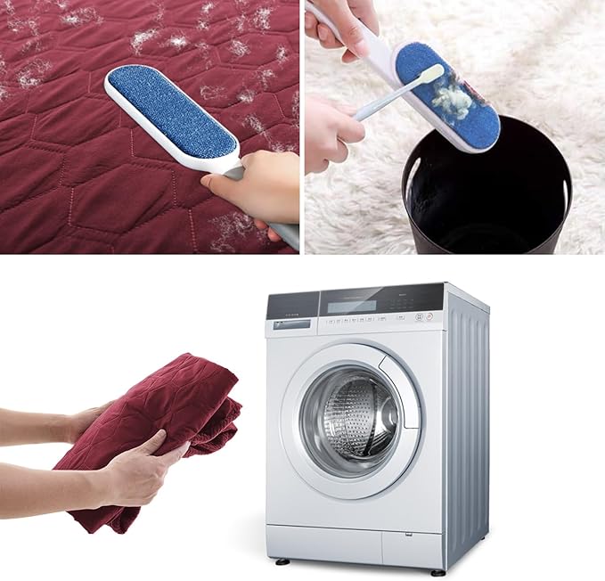 nanbowang Waterproof Dog Bed Covers Replacement Washable Pet Hair Easy to Remove, Dog Pillow Cover Quilted, Pet Bed Cover Lovely Puppy Bed Cover for Dog/Cat (32x44x6, Burgundy)