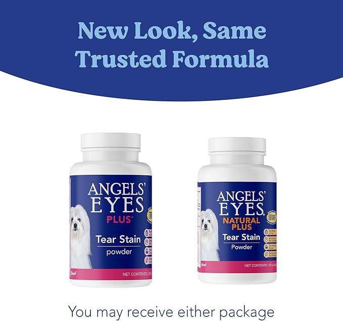 ANGELS' EYES NATURAL PLUS Tear Stain Prevention Beef Powder for Dogs | All Breeds | No Wheat No Corn | Daily Support for Eye Health | Proprietary Formula |Limited Ingredients | Net Content 45g