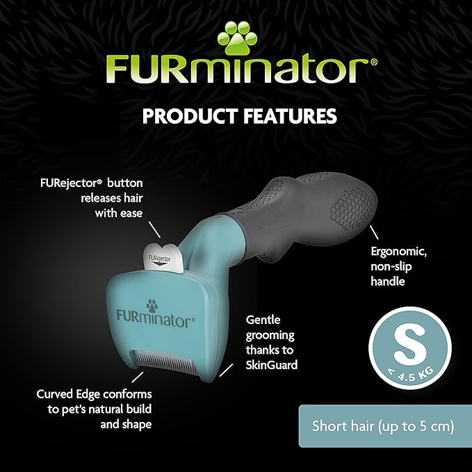 FURminator Undercoat deShedding Tool for Small Short Hair Cats Under 4.5 kg