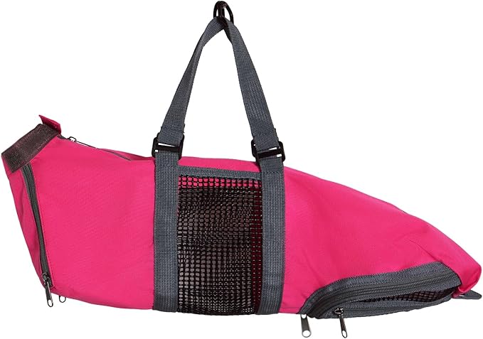 Cinf Cat Nail Clipping Cleaning Grooming Restraint Bag No Scratching Biting for Bathing Nail Trimming Injecting Examining(Rose Red)