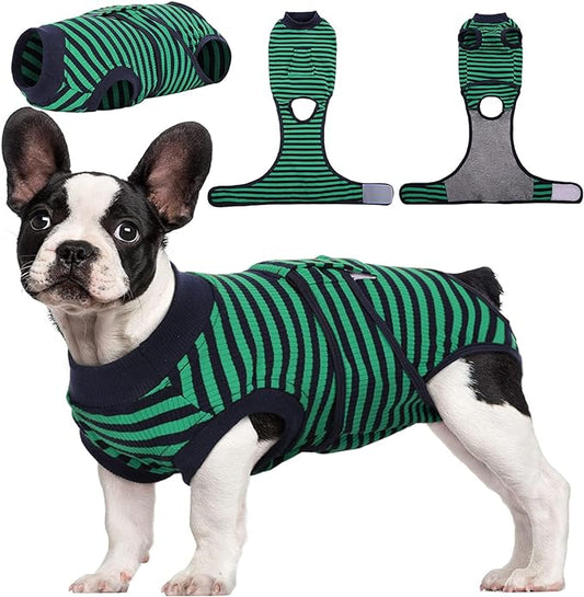 Kuoser Recovery Suit for Dogs Cats After Surgery, Professional Pet Recovery Shirt Dog Abdominal Wounds Bandages, Substitute E-Collar & Cone,Prevent Licking Dog Onesies Pet Surgery Recovery Suit