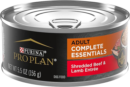 Purina Pro Plan High Protein Dog Food With Gravy, Shredded Beef and Lamb Entree - (Pack of 24) 5.5 oz. Cans