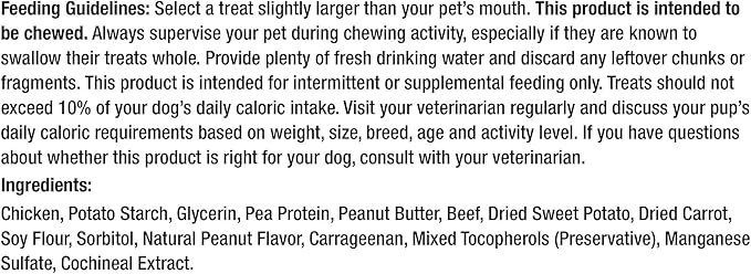 SmartBones No Artificial Colors or Preservatives Rib and Wing Chews, Treat Your Dog to a Fun Shapped Triple Flavor Chew