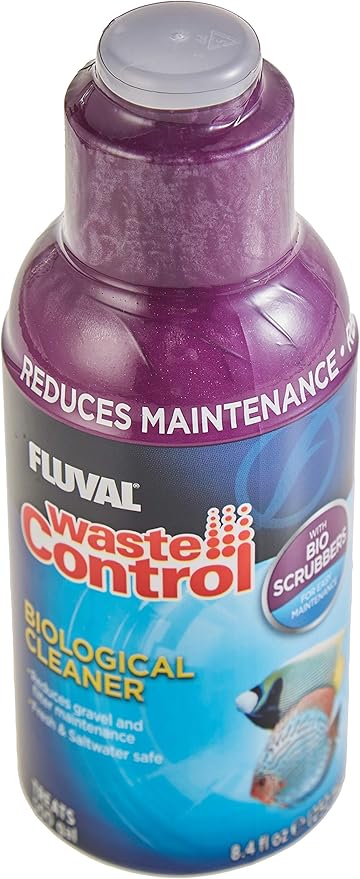 Fluval Waste Control Biological Cleaner, Aquarium Water Treatment, 8.4 Oz., A8355 (Pack of 2)