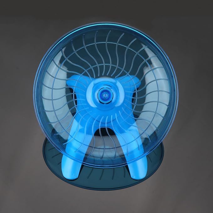 Hamster Wheel Silent Hamster Exercise Wheel Running Spinner Hamster Flying Saucer for Hamsters Gerbils Mice and Other Small Pets (Blue)