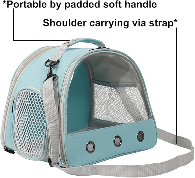 Bearded Dragon Travel Carrier with Absorbent Pad Set, Pee Pad with Leak-Proof Quick-Dry Design for Guinea Pig,Portable Guinea Pig Bag for Sugar Glider,Hedgehog,Rat,Bunny,Rat,Outdoor Used