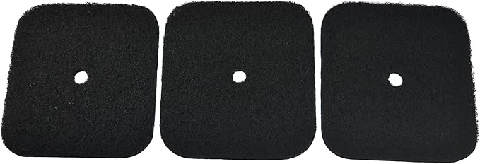 HQRP 3-Pack Replacement Carbon Filters Compatible with Catit Hooded Cat Litter Pans 50685, 50700, 50701, 50702, 50722, 50695 & 50696